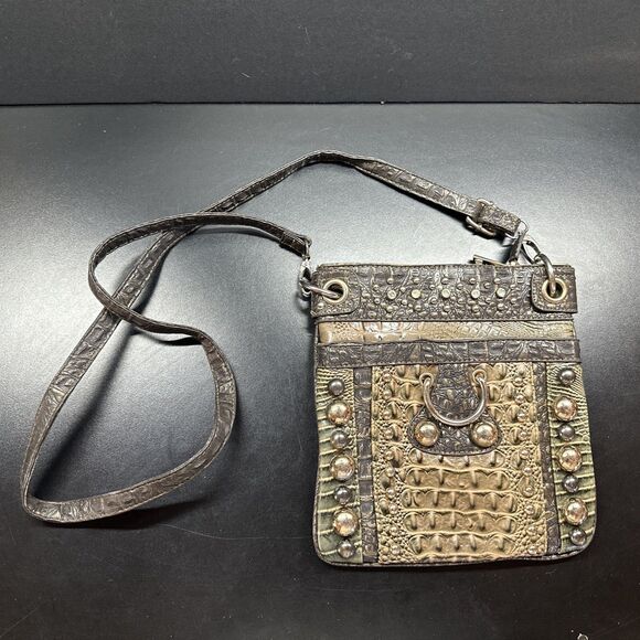 SNAKESKIN EMBOSSED PLEATHER SHOULDER BAG - Picture 1 of 5